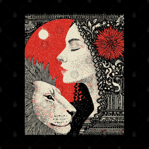 Strength Inner Courage Tarot Art by TuncGK