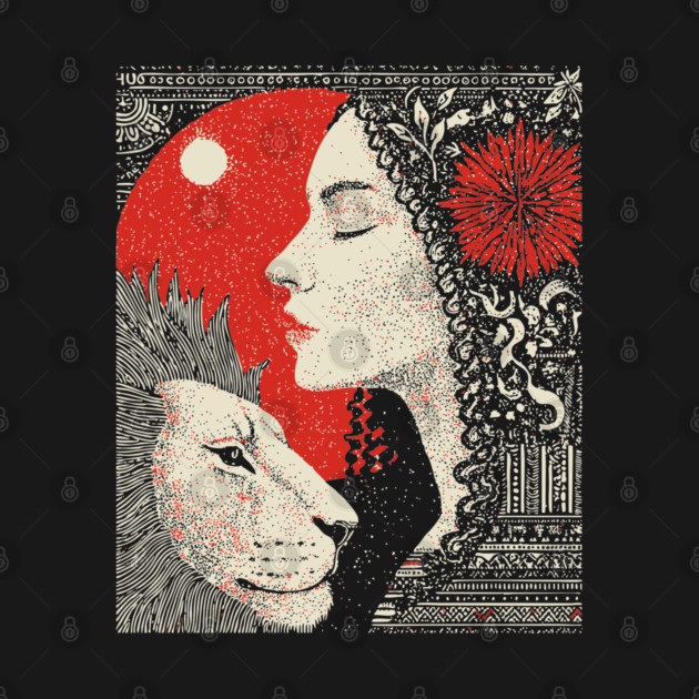 Strength Inner Courage Tarot Art by TuncGK