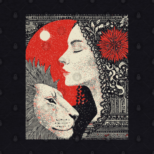 Strength Inner Courage Tarot Art by TuncGK