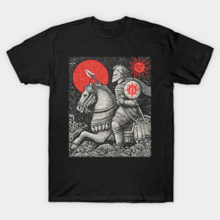 The Chariot Armored Victory Tarot Design T-Shirt
