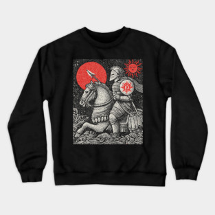 The Chariot Armored Victory Tarot Design Crewneck Sweatshirt