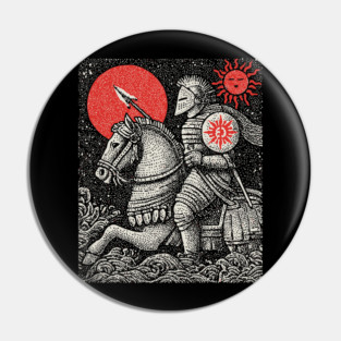 The Chariot Armored Victory Tarot Design Pin