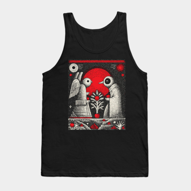 The Lovers Cosmic Connection Tarot Art Tank Top by TuncGK
