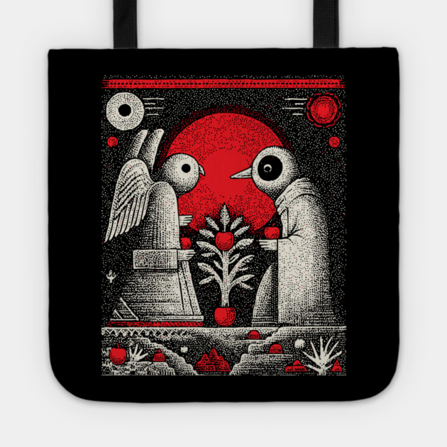 The Lovers Cosmic Connection Tarot Art Tote by TuncGK