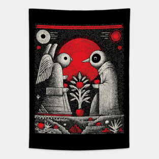 The Lovers Cosmic Connection Tarot Art Tapestry