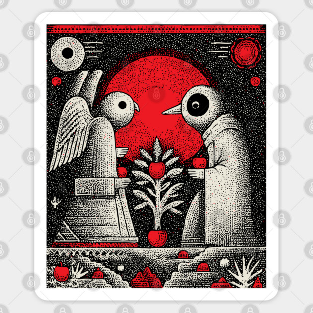 The Lovers Cosmic Connection Tarot Art Sticker by TuncGK