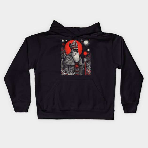 The Hierophant Spiritual Wisdom Tarot Design Kids Hoodie by TuncGK