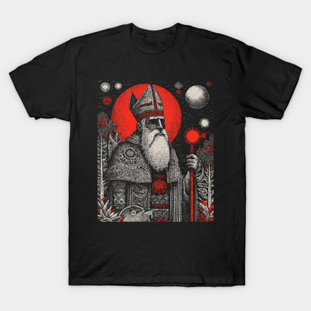 The Hierophant Spiritual Wisdom Tarot Design T-Shirt by TuncGK