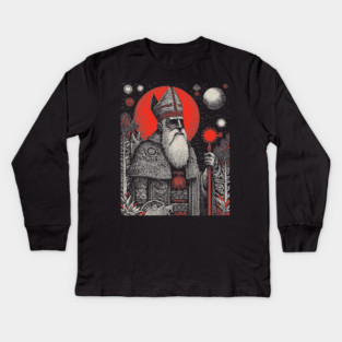 The Hierophant Spiritual Wisdom Tarot Design Kids Long Sleeve T-Shirt