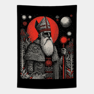 The Hierophant Spiritual Wisdom Tarot Design Tapestry
