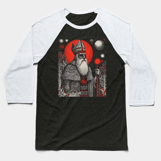 The Hierophant Spiritual Wisdom Tarot Design Baseball T-Shirt by TuncGK