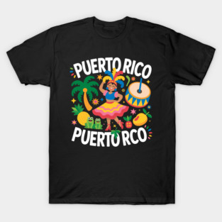 Puerto Rico Carnival Dancer Tropical Heritage T-Shirt