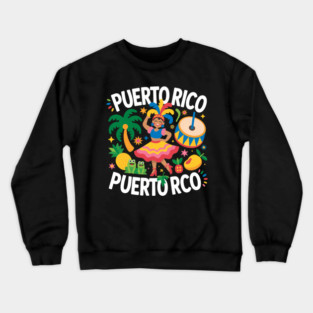 Puerto Rico Carnival Dancer Tropical Heritage Crewneck Sweatshirt