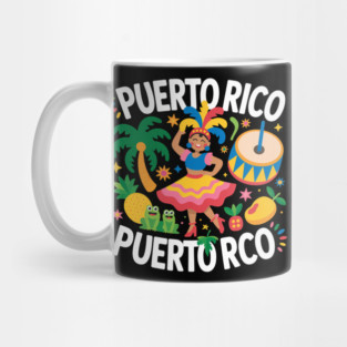 Puerto Rico Carnival Dancer Tropical Heritage Mug