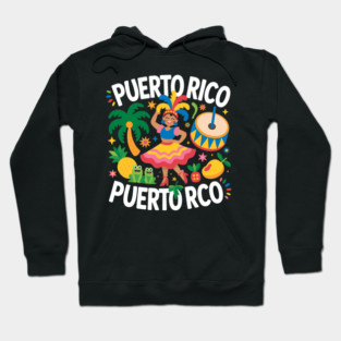 Puerto Rico Carnival Dancer Tropical Heritage Hoodie