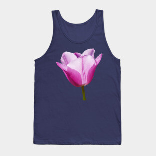 Mauve Tulip Floral Photo Tank Top
