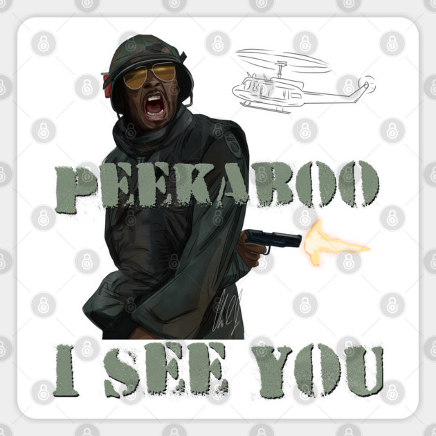 Tropic Thunder: Peekaboo Sticker by 51Deesigns