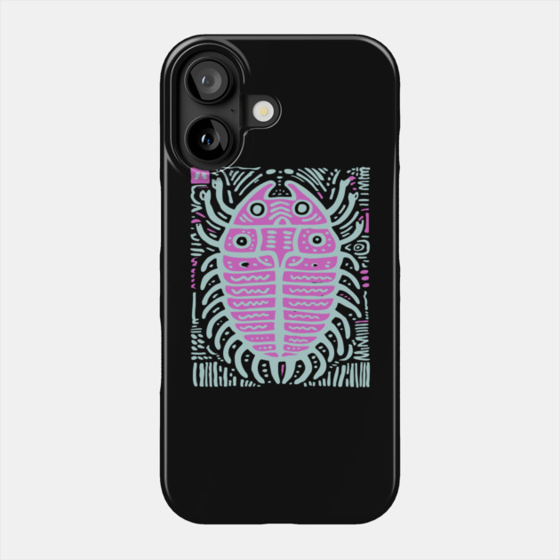 Psychedelic Trilobite Fossil Pop Art Phone Case by TuncGK