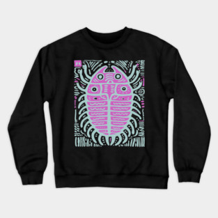 Psychedelic Trilobite Fossil Pop Art Crewneck Sweatshirt