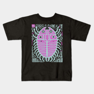 Psychedelic Trilobite Fossil Pop Art Kids T-Shirt