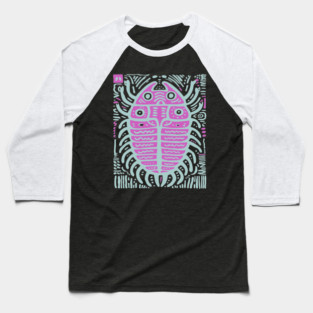 Psychedelic Trilobite Fossil Pop Art Baseball T-Shirt
