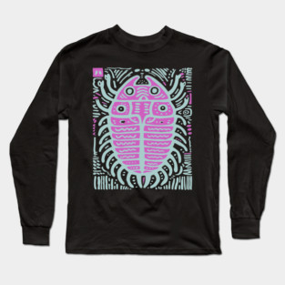 Psychedelic Trilobite Fossil Pop Art Long Sleeve T-Shirt