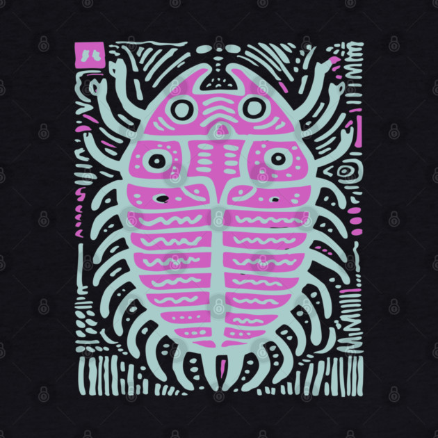 Psychedelic Trilobite Fossil Pop Art by TuncGK