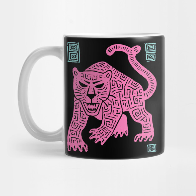 Pink Leopard - Pop Art Big Cat Illustration by TuncGK