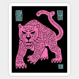 Pink Leopard - Pop Art Big Cat Illustration Sticker
