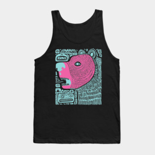 Spirit Bear Totem - Abstract Tribal Art Tank Top