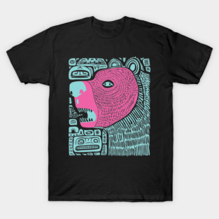 Spirit Bear Totem - Abstract Tribal Art T-Shirt