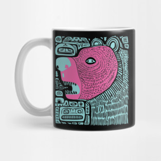 Spirit Bear Totem - Abstract Tribal Art Mug