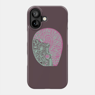 Visionary Nautilus Shell - Sacred Geometry Botanical Art Phone Case