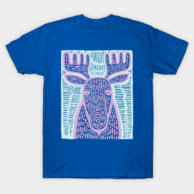 Reindeer Totem - Whimsical Winter Woodland Art T-Shirt by TuncGK