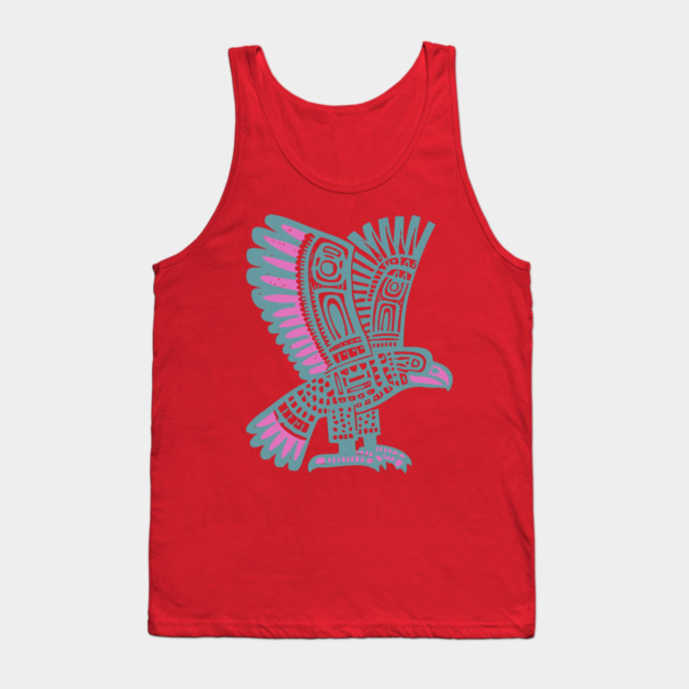 Tribal Eagle Totem - Pacific Northwest Inspired Art Tank Top by TuncGK