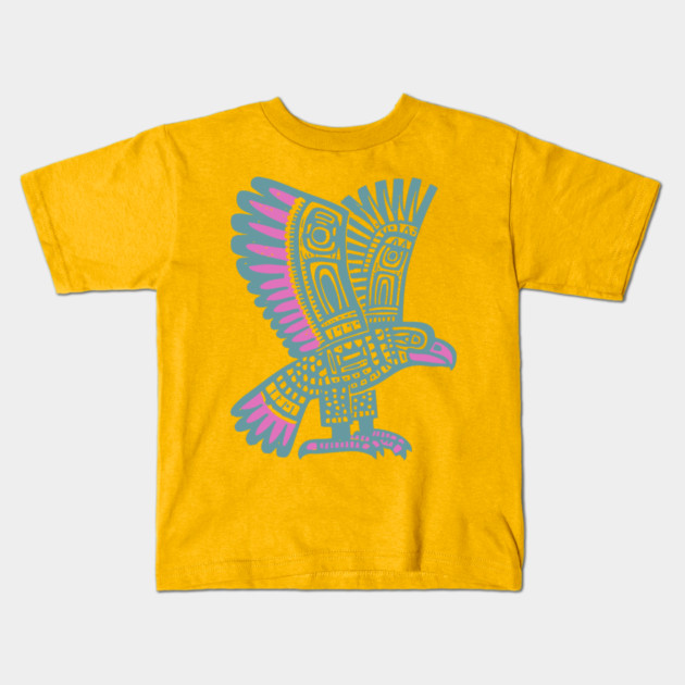 Tribal Eagle Totem - Pacific Northwest Inspired Art Kids T-Shirt by TuncGK