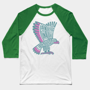 Tribal Eagle Totem - Pacific Northwest Inspired Art Baseball T-Shirt