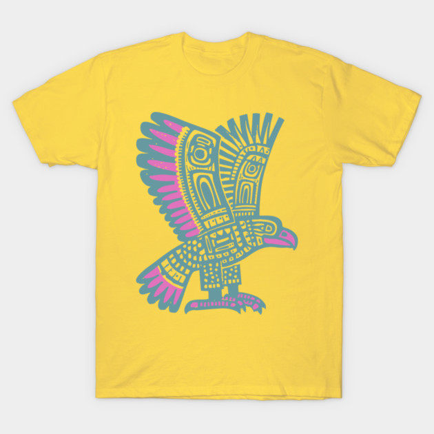 Tribal Eagle Totem - Pacific Northwest Inspired Art T-Shirt by TuncGK