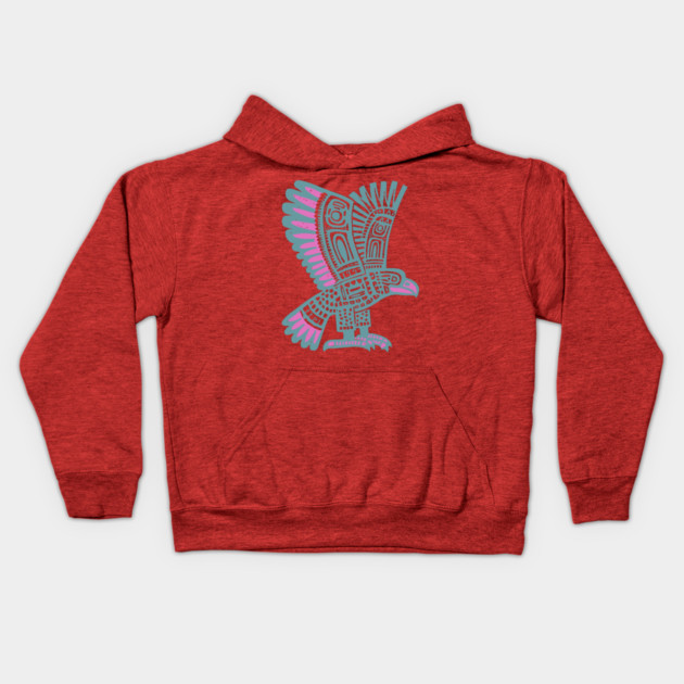 Tribal Eagle Totem - Pacific Northwest Inspired Art Kids Hoodie by TuncGK