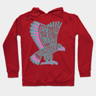 Tribal Eagle Totem - Pacific Northwest Inspired Art Hoodie