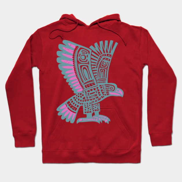 Tribal Eagle Totem - Pacific Northwest Inspired Art Hoodie by TuncGK