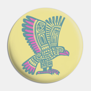 Tribal Eagle Totem - Pacific Northwest Inspired Art Pin