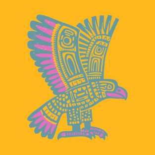 Tribal Eagle Totem - Pacific Northwest Inspired Art T-Shirt