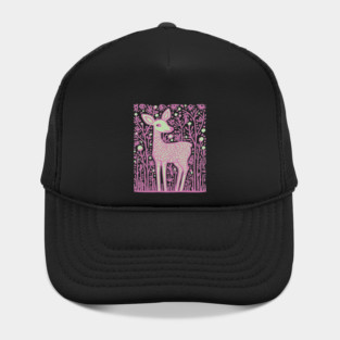 Magical Fawn in a Pink Forest - Fairycore Kids Art Hat