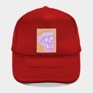 Psychedelic Skull with Crown of Thorns - Modern Gothic Art Hat