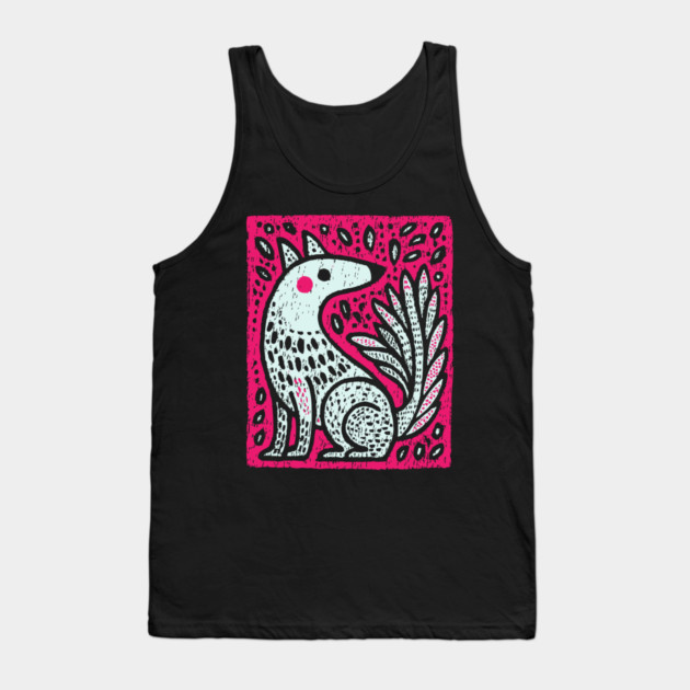 Flaming Kitsune - Japanese Fox Spirit Mythology Tank Top by TuncGK