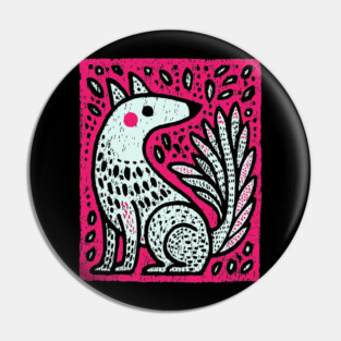 Flaming Kitsune - Japanese Fox Spirit Mythology Pin