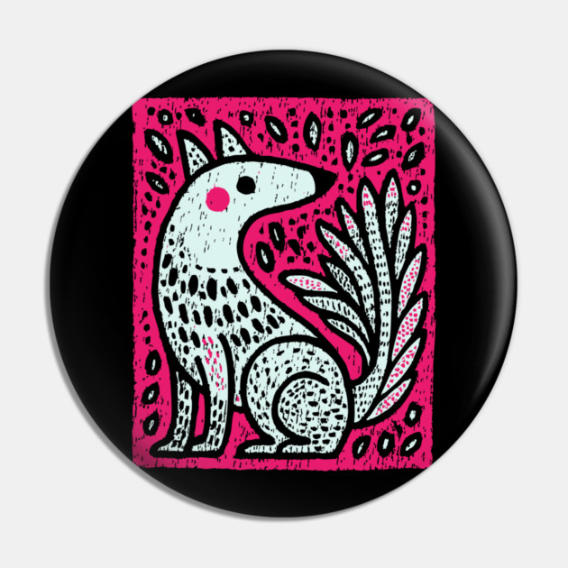 Flaming Kitsune - Japanese Fox Spirit Mythology Pin by TuncGK