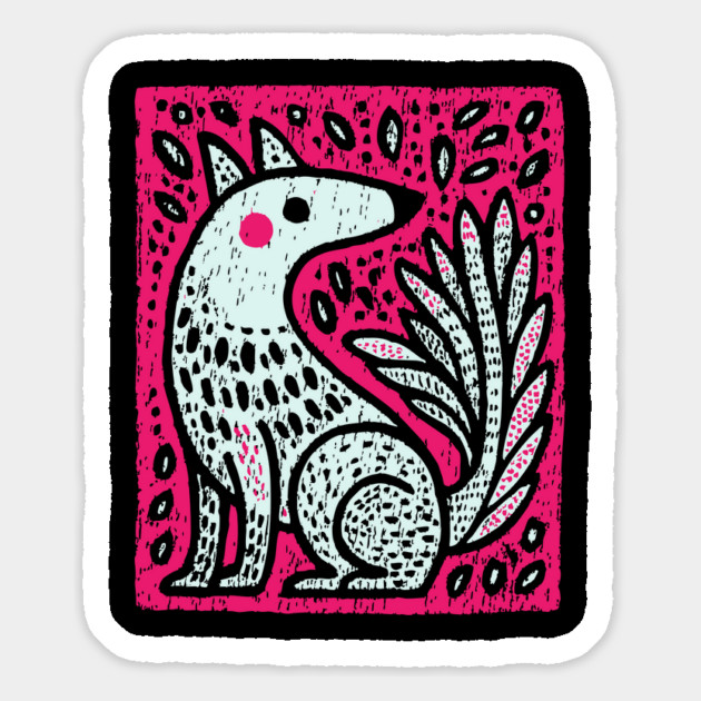 Flaming Kitsune - Japanese Fox Spirit Mythology Magnet by TuncGK