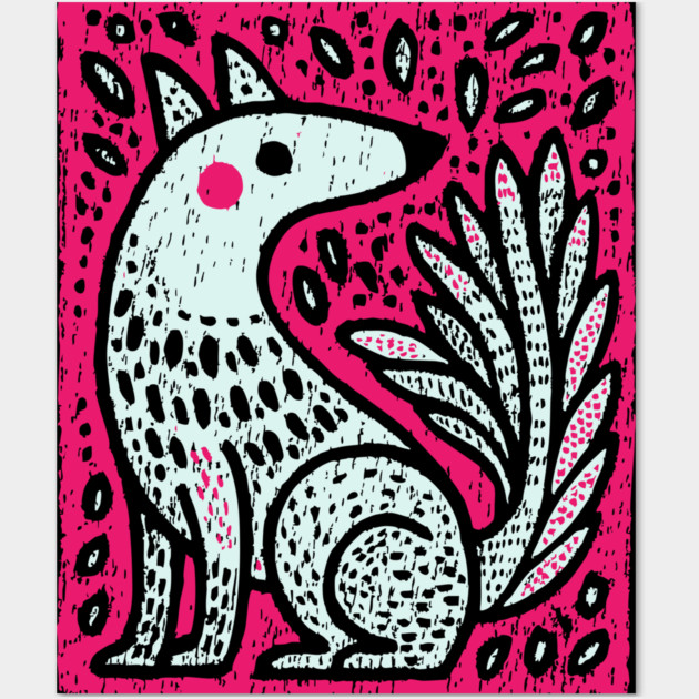 Flaming Kitsune - Japanese Fox Spirit Mythology Wall Art by TuncGK